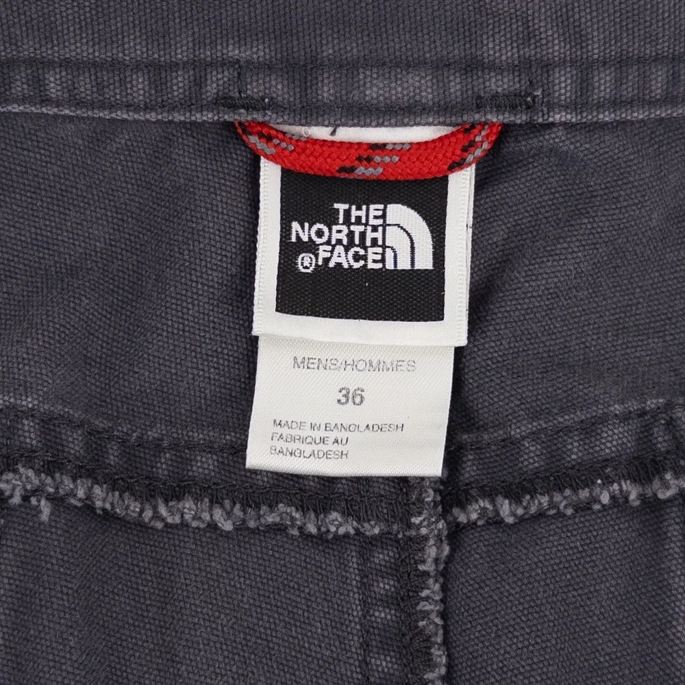 The North Face Mens 36 Utility Shorts Charcoal Grey Cotton Canvas Gorpcore Y2K